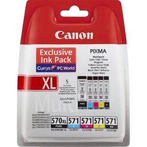 CANON Ink PGI-570XL CLI-571 multipack 5pack - ZAMÓWIENIA ZA 2000 PLN = BON PALIWOWY 100 PLN